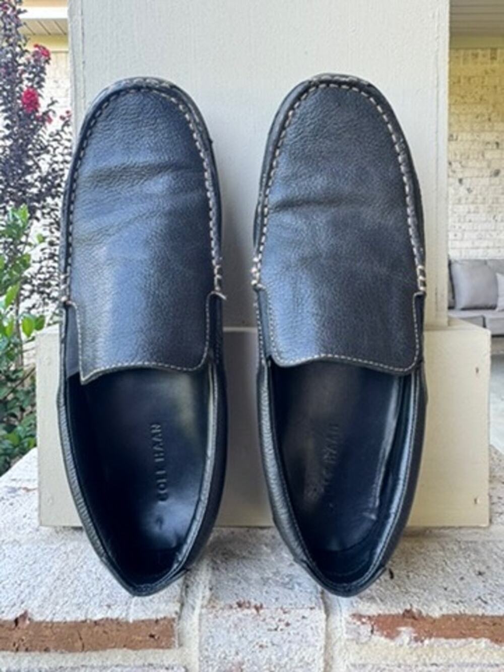 Men's Cole Haan CO3557 Black Leather Slip-On Loafers | Size 11.5M